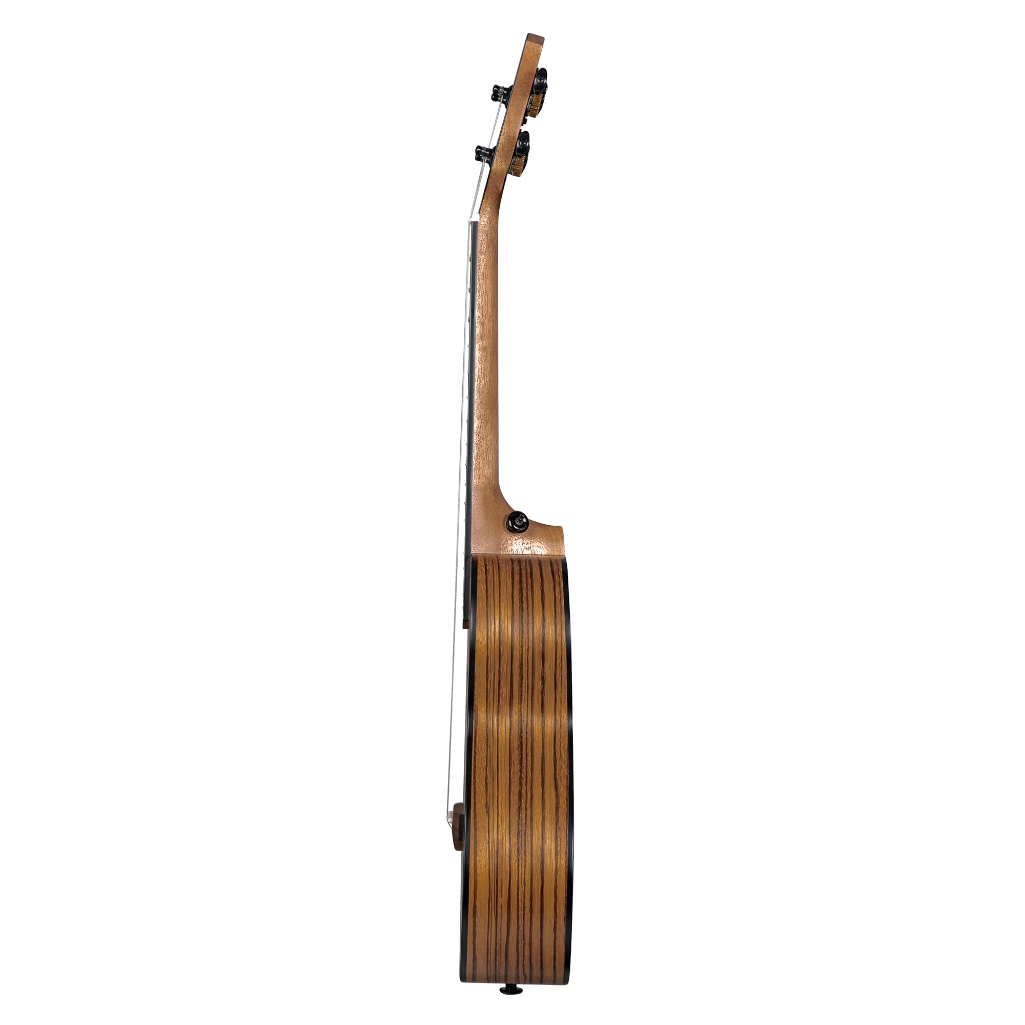 CASCHA Ukulele Zebra Wood – Hochwertiges Zebraholz, Warmer Klang, Okoume Hals, Walnuss Griffbrett, Matte Finish, Cascha Carbon Strings, inkl. Tragetasche - Concert