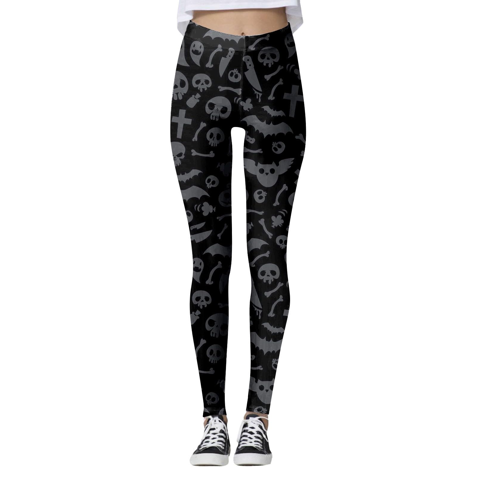 Damen-Leggings mit Halloween-Grafik, sexy Halloween-Geist-Scrunch-Strumpfhose, Yoga-Hose, trendige Halloween-Kostüme, schmale, hohe Taille, Bauchkontrolle, lässig, athletisch mit Designs,
