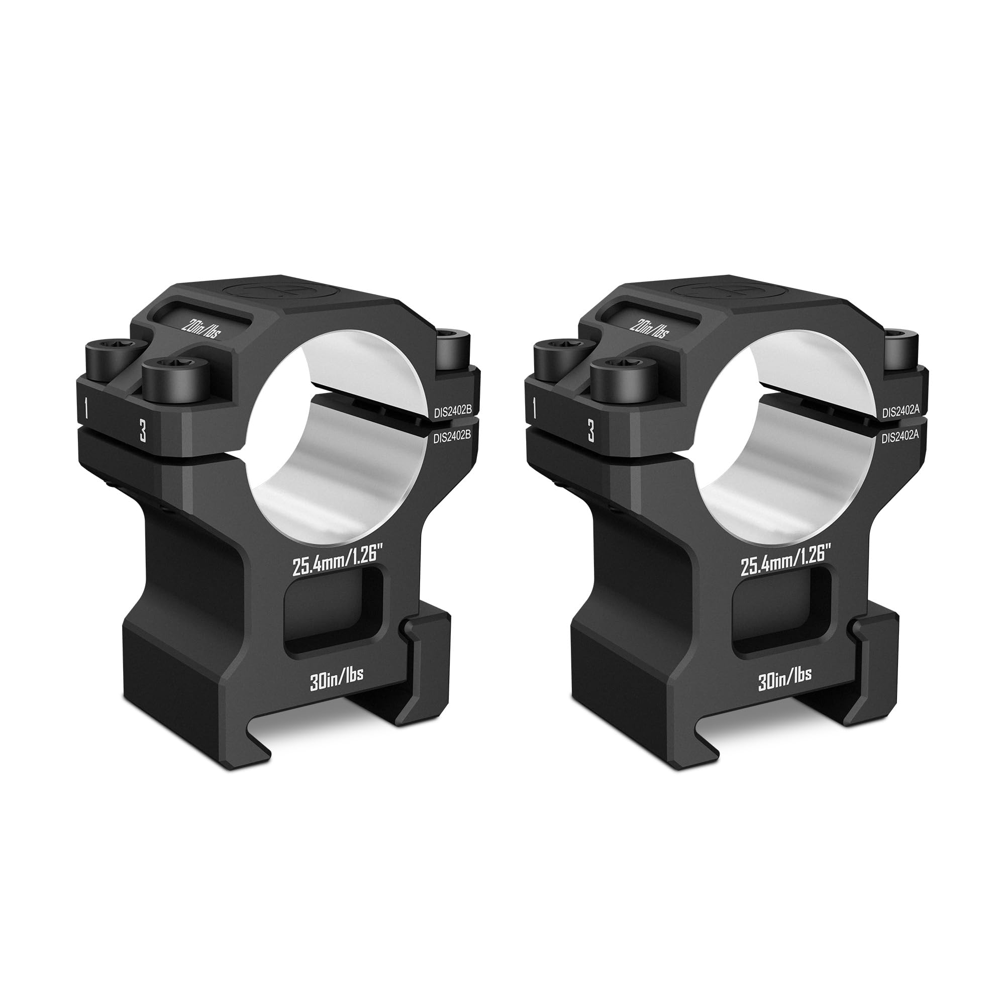 Snapklik.com : 1 Inch Scope Rings, 7075 Aluminum Precision Lapped ...