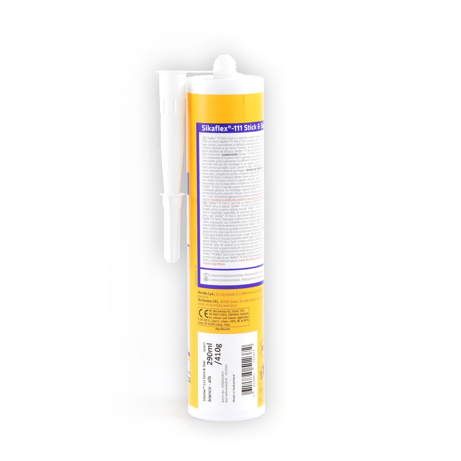 SIKA - Sigillante adesivo multiuso - Sikaflex-111 Stick & Seal, Grigio - Ideale per esterni, resistente e flessibile - La soluzione pronta all'uso per ogni fissaggio - 290ml