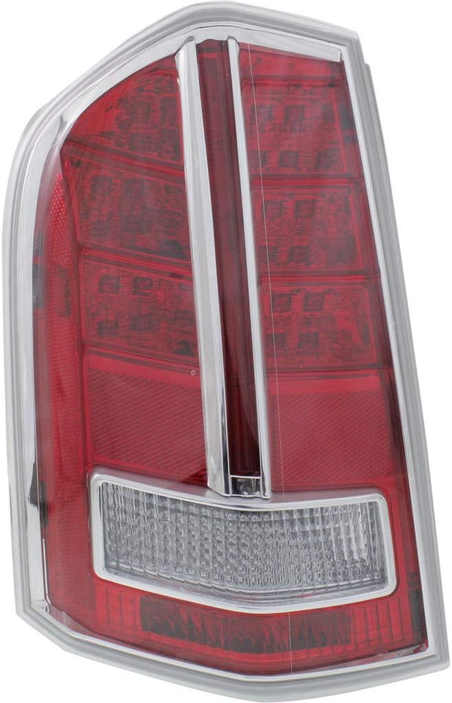 KarParts360 For Chrysler 300 2012 2013 2014 Tail Light Assembly Driver Side Chrome Replaces CH2818135 CAPA Certified