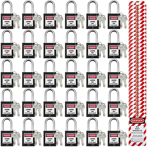 Lockout Tagout Locks, Safety Padlocks, Loto Locks Keyed Differently Lock Out Tag Out Device Plastic with Lockout TagOut Tags Kits
