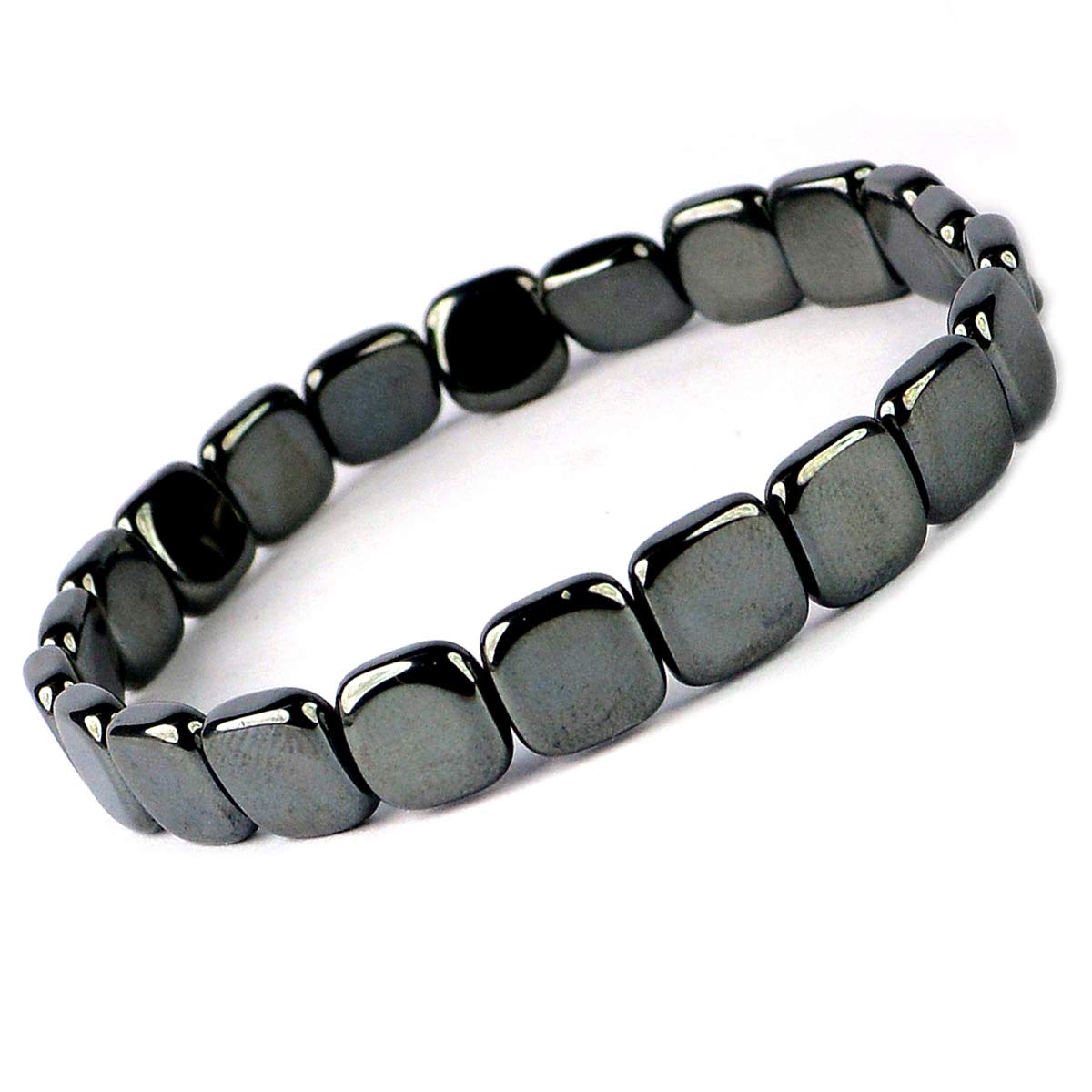 Reiki Crystal Products Natural Hematite Bracelet for Yoga Reiki Meditation, Crystal Stone Square Bead gemstone Bracelet For Grounding (Color : Silver & Grey) (B0CNTFM1CF) Amazon Price History, Amazon Price Tracker