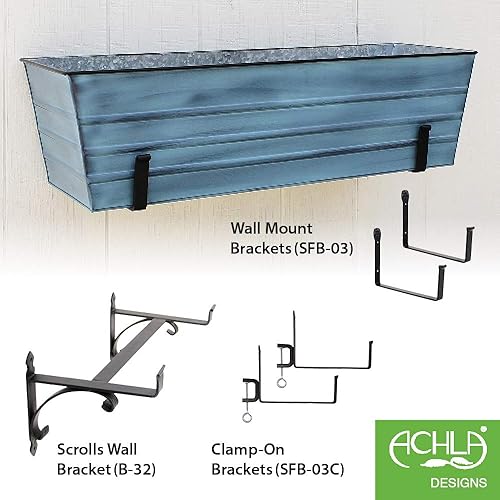 Miniatura 3 de Achla Designs C-21NB Caja de Ventana, Grande, Azul
