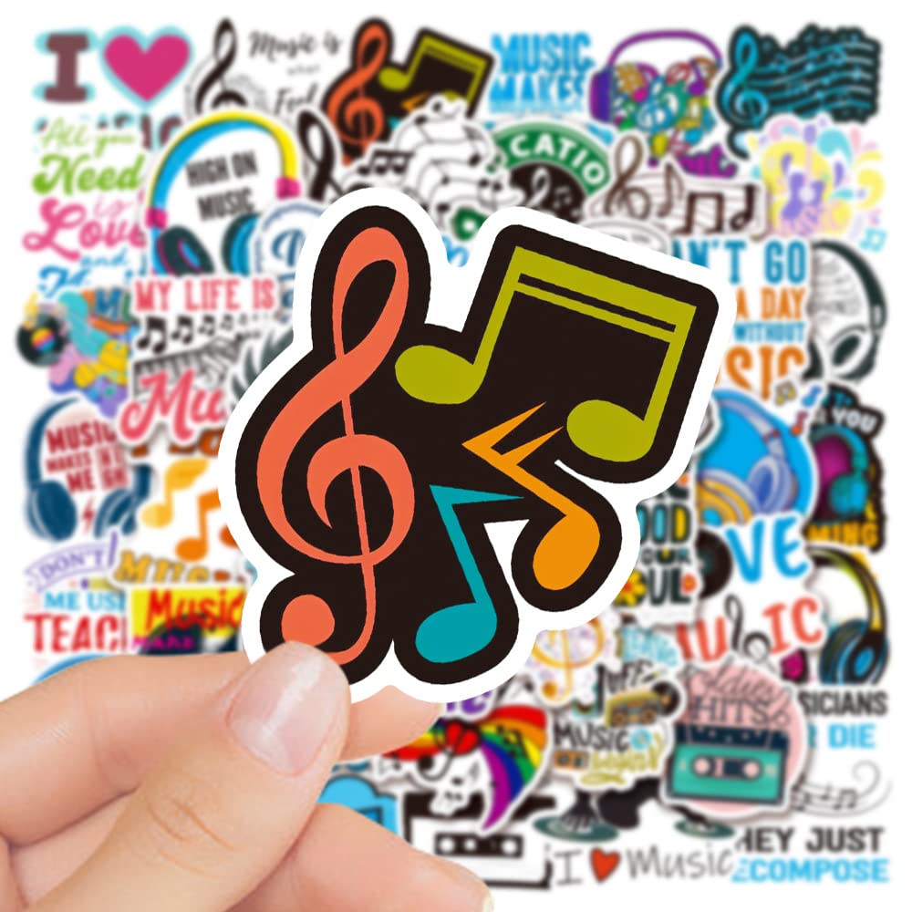 50 Adesivi Per Strumenti Musicali In Vinile - Impermeabili E Resistente Al Sole Per Personalizzare Laptop, Zaini E Acqua Bottiglie - 3