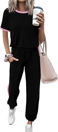 MASCOMODA Womens 2 Piece Outfits Summer Matching Lounge Sets Jogger Set