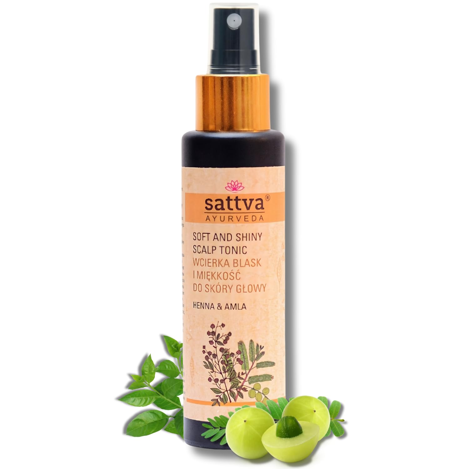 Sattva Hair & scalp tonic. Henna & amla 100ml, Beige, 100 ml (Pack of 1)