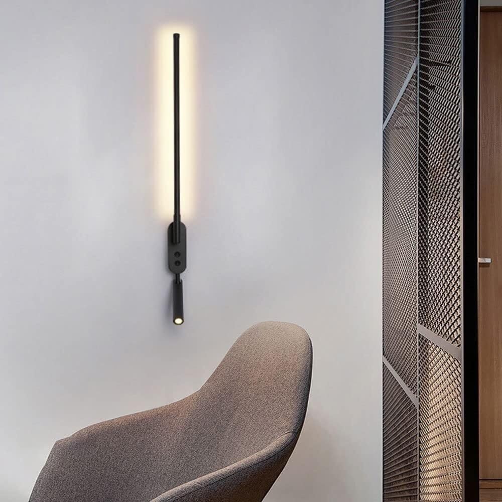 Decorazione Moderna, Lampada da Bagno Dorata, Applique da Parete in Ottone, Vetro Naturale, Marmo, Pietra, Lampada da Parete a LED a Striscia Lunga da 6W, apparecchio di Illuminazione lineare.