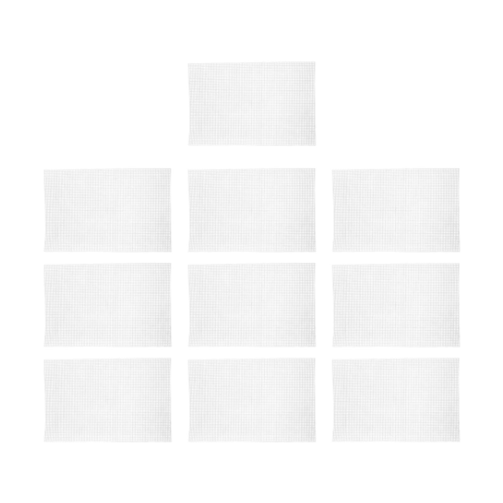 CALANDIS™ 10Pcs Mesh Canvas Sheets White Yarn Knit Purse Blank Needlepoint Mesh Sheets | Womens Handbags & Bags-picture-19