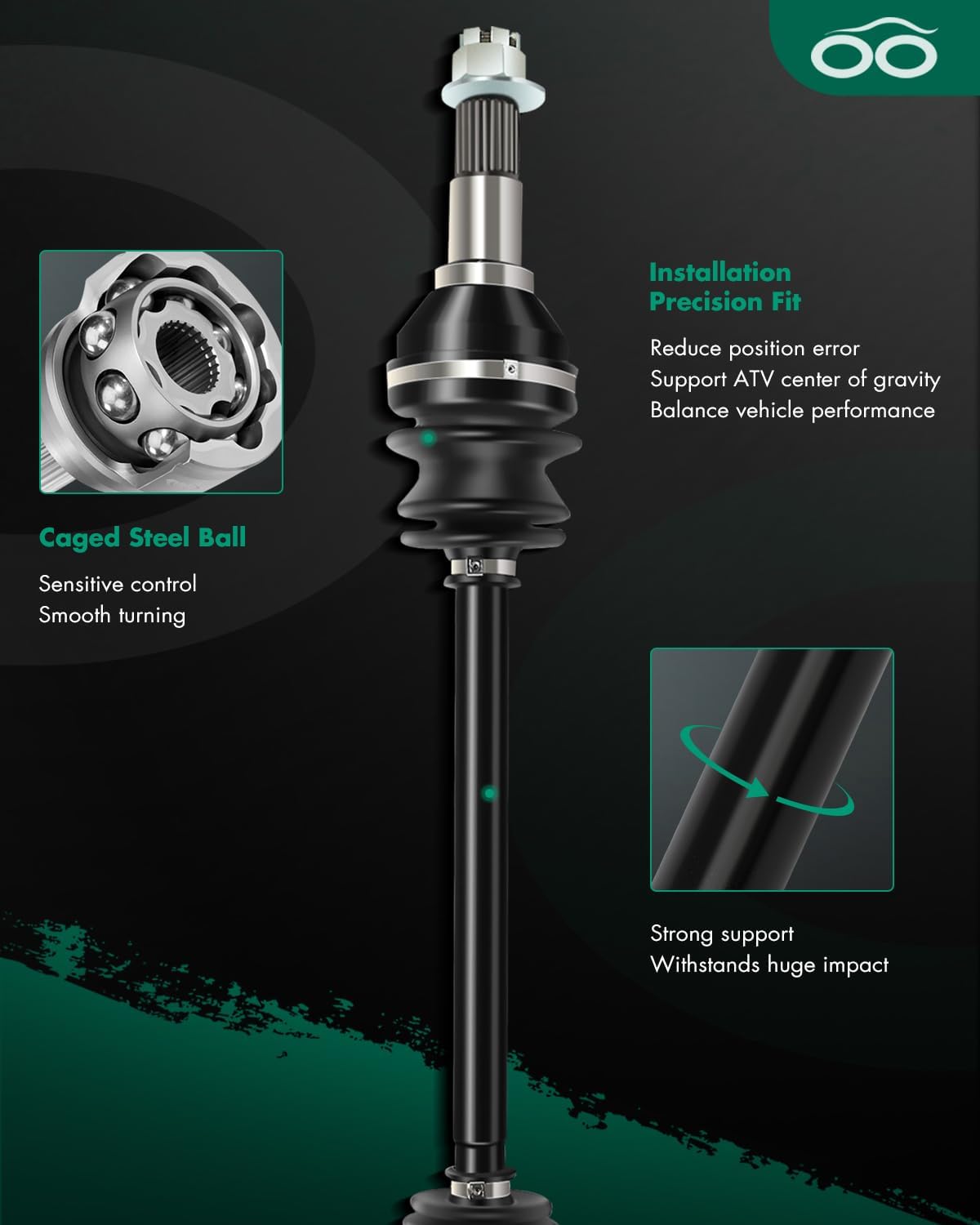 SCITOO CV Axle Shaft Assembly Front Left for Can-Am Commander 1000 2011-2016,for Can-Am Commander 800 2011 2014-2015,for Can-Am Commander 800R 2011-2013 2015-2016 ‎705400953,705401105