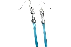 Gold Lightsaber Sterling Silver Earrings