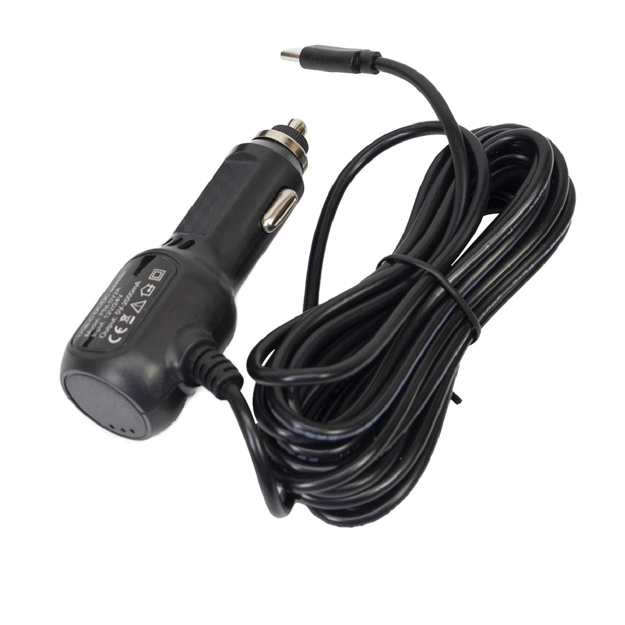Ładowarka samochodowa PNI z wtyczką USB-C 12V/24V - 5V, do rejestratora samochodowego, długość kabla 3,5m