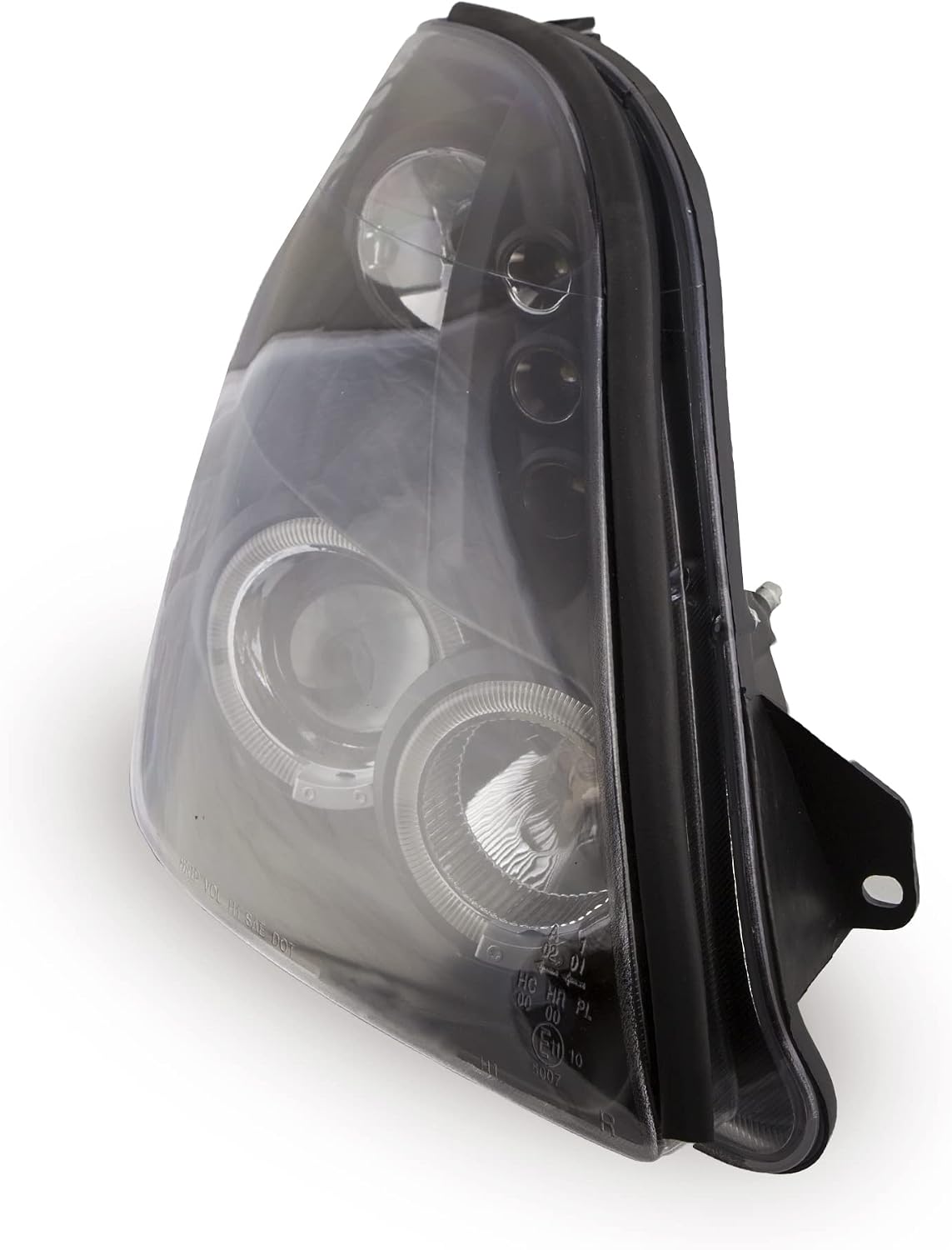 Headlights Compatible with Suzuki Swift 2005 2006 2007 2008 2009 2010 RS-1552 Driver And Passenger Side Complete Set Headlight Assembly Angel Eyes Headlamp Front Lights Car Lamps Headlamps Black