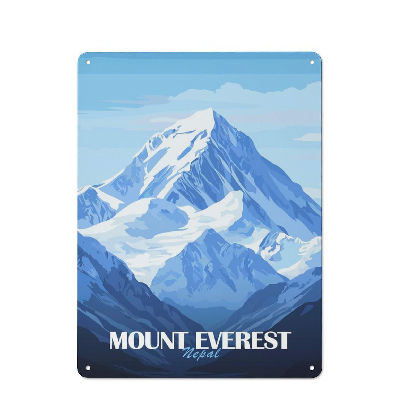 Junmoney Style-2 Mount Everest Nepal(2) Cafe Metal Sign 40X30cm, Bistro Style Bistro Wall Plaque For Coffee Bar, Small Shop Or Dining Room