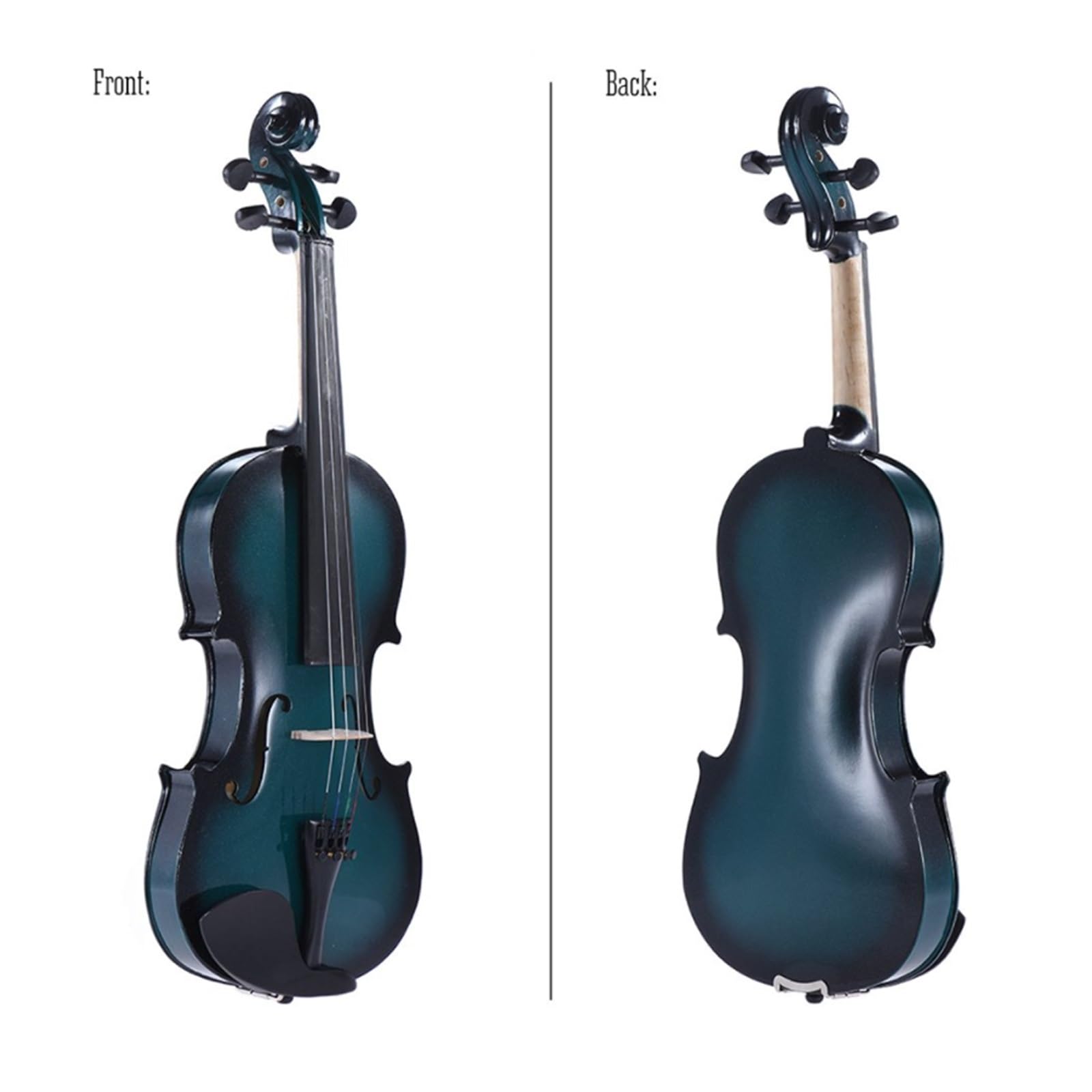 violín para adultos 4/4 3/4 1/2 1/4 1/8 Clavijas De Diapasón De Desplazamiento De Arce Para Violín Pieza Trasera De Aleación De Aluminio Con Caja De Violín Con Lazo Color Degradado ( Color : 1-4 )