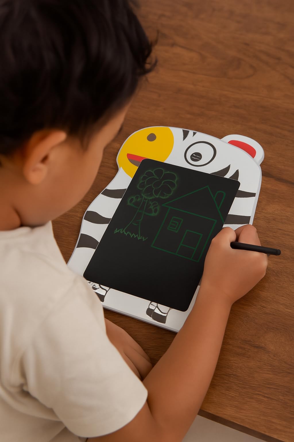 KRIREEN LCD Writing Tablet for Kids Electronic Magic Slate, Environment Friendly, Drawing Rough Digital Pad with Pen Graphic Tab Smart Notepad, Gift for Boys & Girls (Pack of 1), (Animal Themed) 3