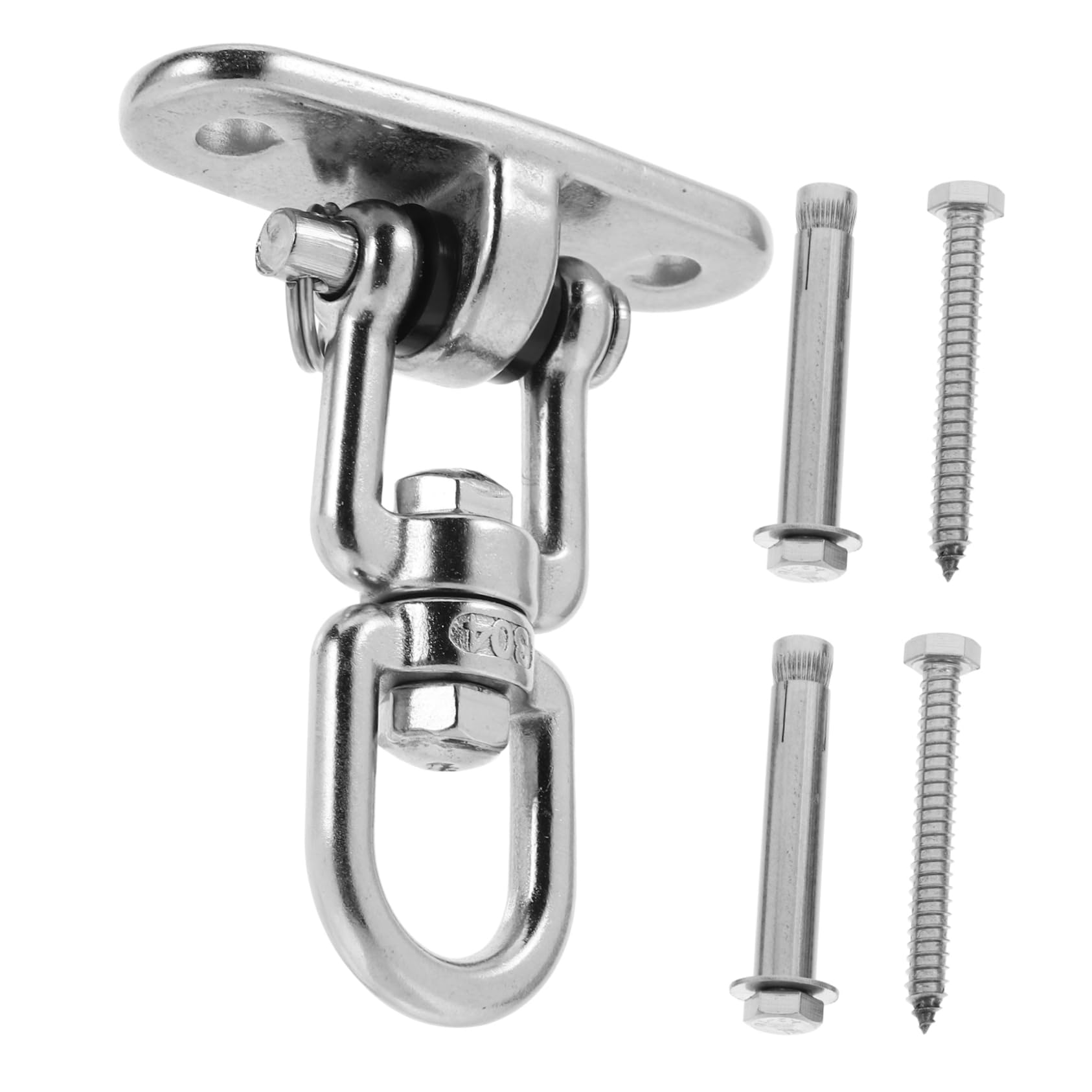 Gatuida Gancho para Colgar Silla Columpio de Techo Inoxidable Soporte Giratorio Resistente para Hamacas Patio Base Reforzada para Alta Carga Fácil Instalación Exterior