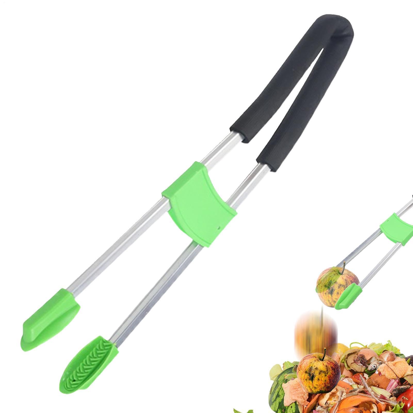 Pinza recogedora de basura mango largo para limpiar exterior desagüe y canalón 1