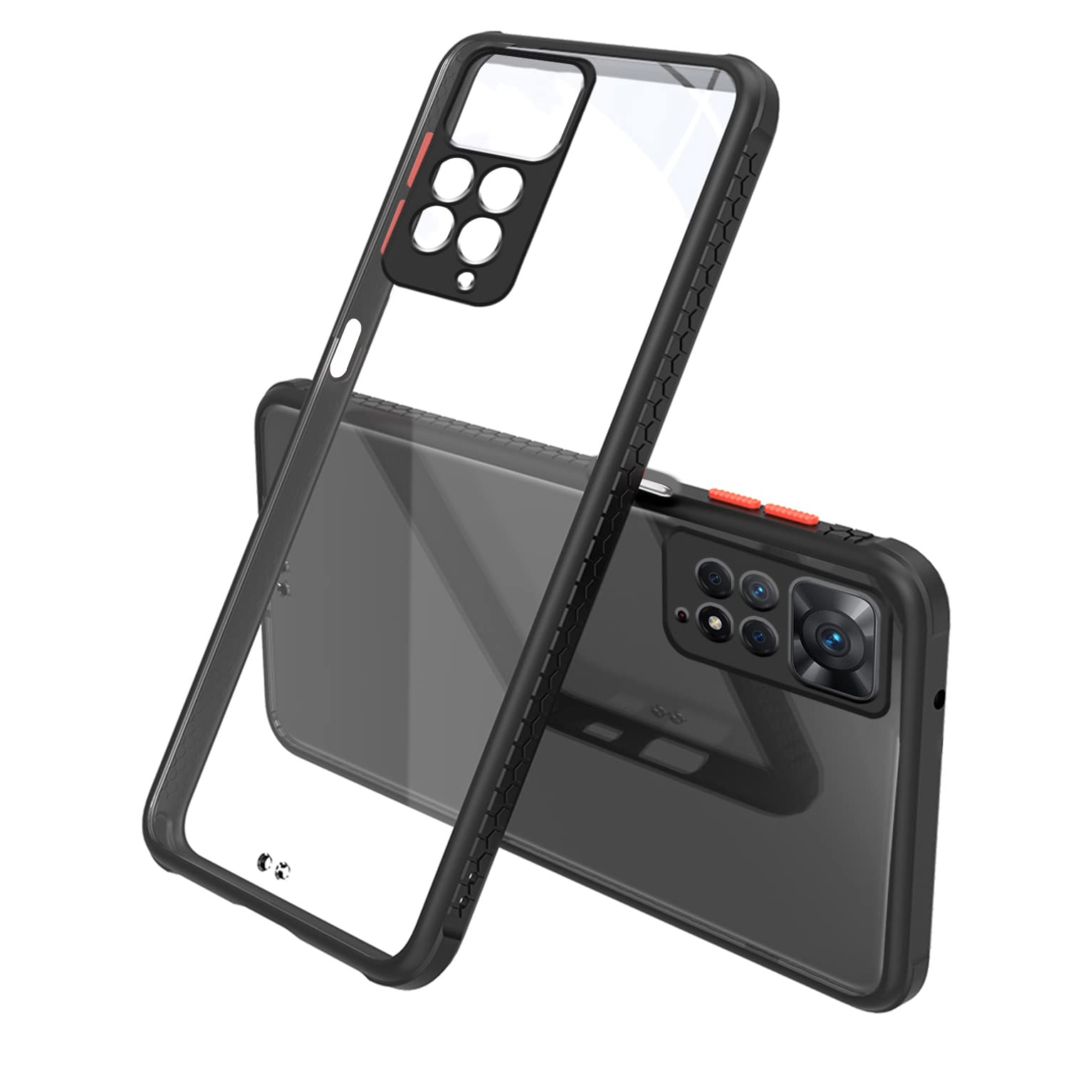 Pikkme Mi Redmi Note 11 / Note 11s Back Cover | Crystal Clear Transparent Back | Ultra Hyrbid | Full Camera Protection | Raised Edge | Bumper Back Case for Mi Redmi Note 11 / Note 11s (Black) (B0B54NB3PH) Amazon Price History, Amazon Price Tracker