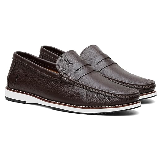 Mocassim Masculino Em Couro Confortavel Macio Casual Dockside Drive Classico Floather