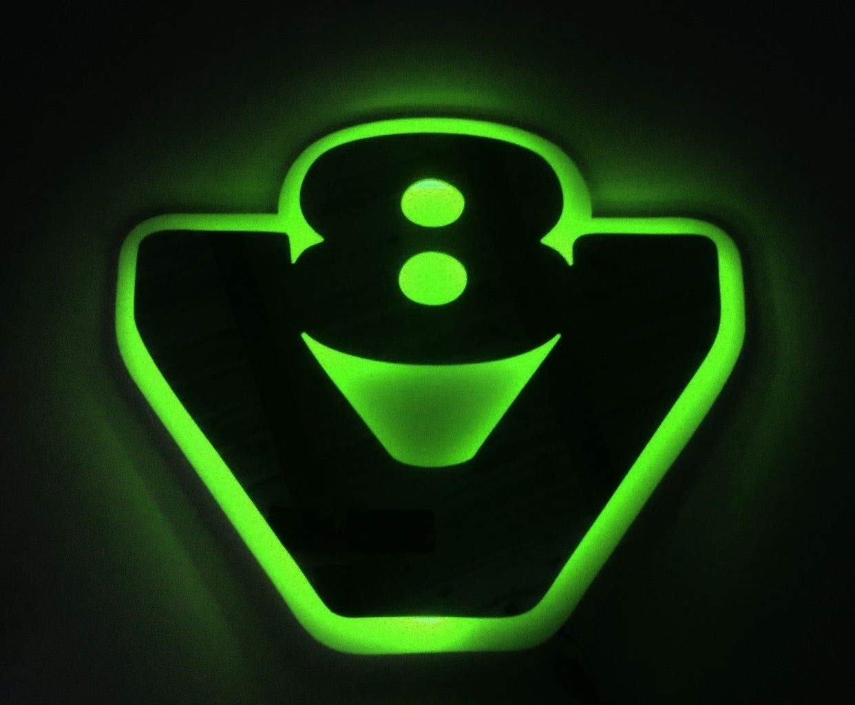 24 V RGB LED 3D piastra argento opaco grigio neon 20 colori statici segno di luce V8 per camion e camionisti Scania