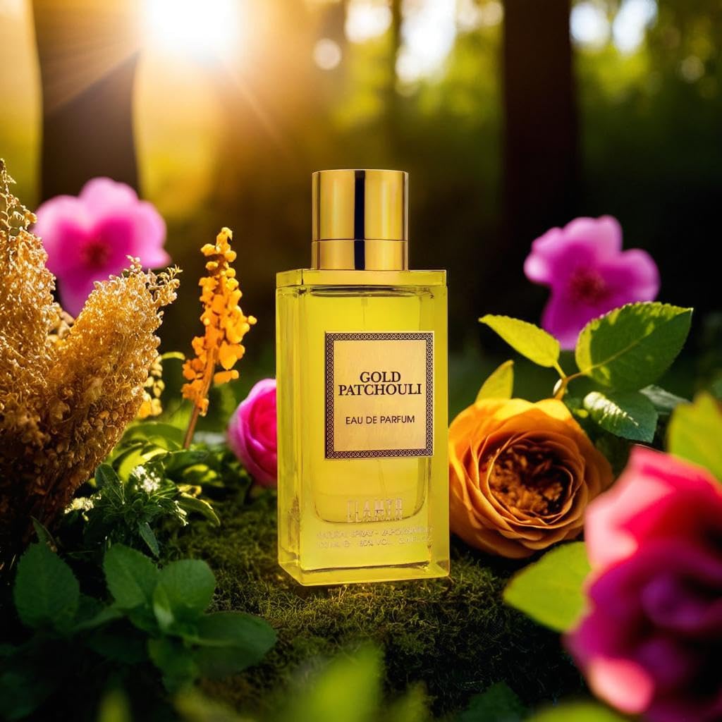 Woda perfumowana Gold PATCHOULI 100 ml – intensywny orientalny zapach dla mężczyzn – nuty paczuli, bursztynu i piżma – EL AMIR