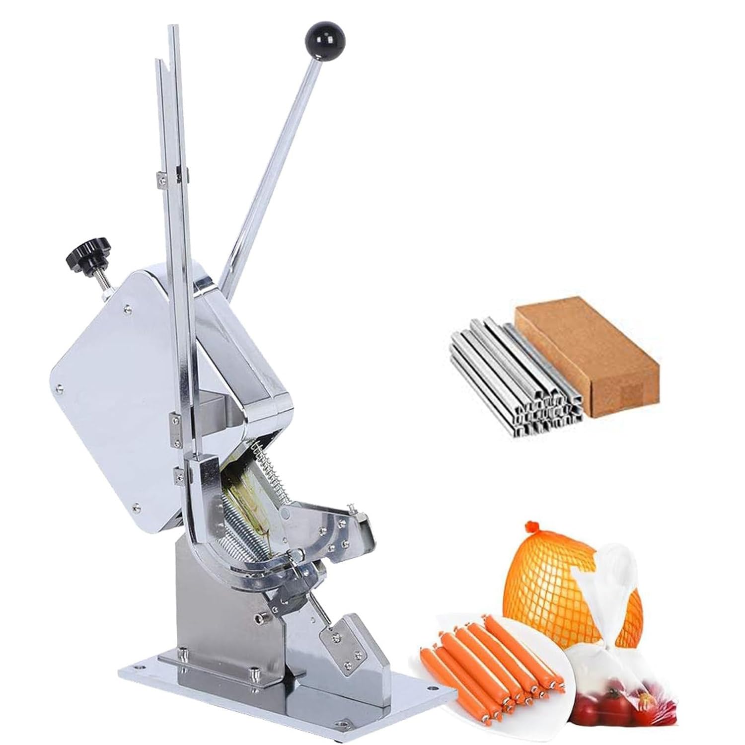 Sigillante manuale in plastica alimentare a forma di U, macchina per tagliare salsicce, capacità di clip 150-200 pezzi per supermercati impianti di lavorazione della carne negozi di alimentari