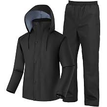 Ubon Waterproof Rain Suits for Men Including Jackets and Pants Lightweight Rain Gear for Golf Hiking Fishing 2 Pieces