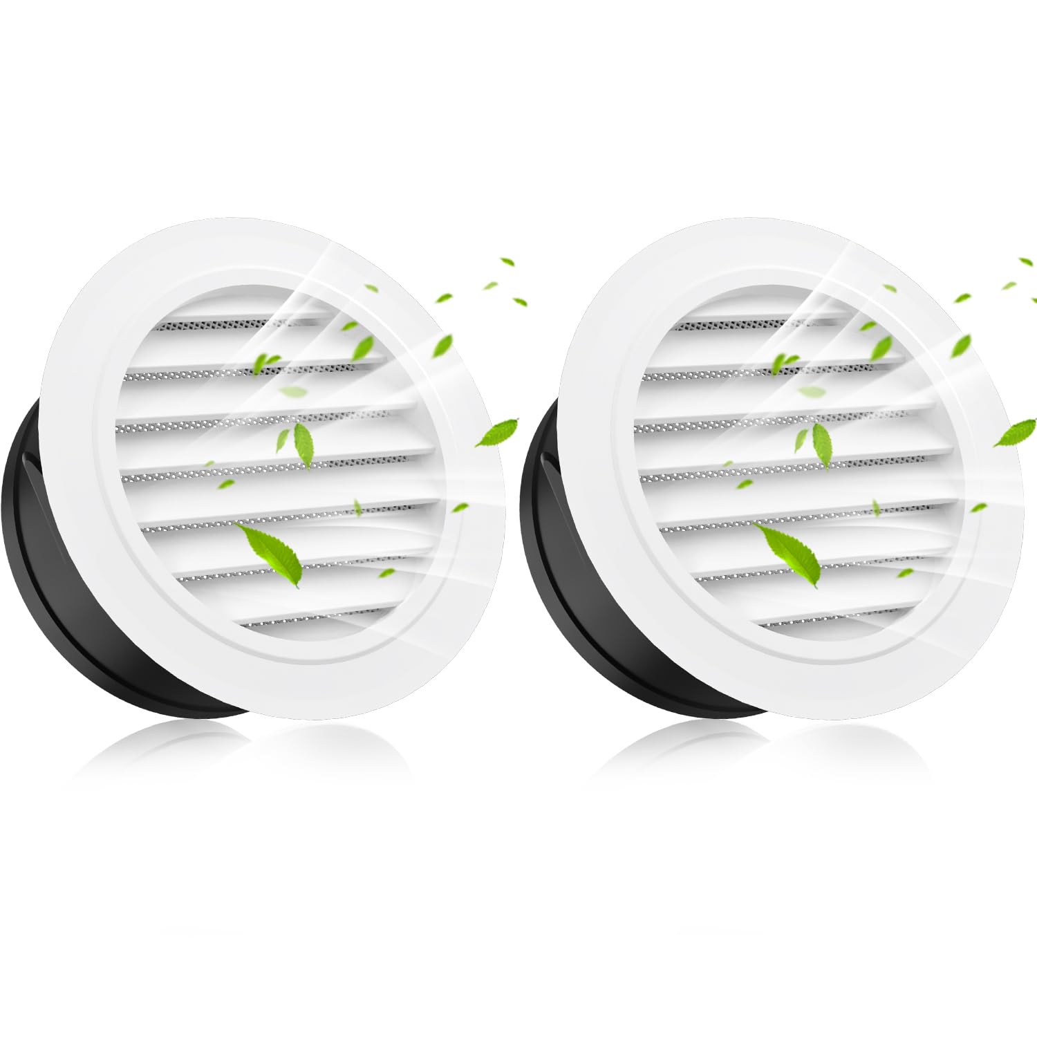 Buy 2PCS Soffit Vents 6 Inch, Round Vent Cover with Builtin Fly Screen
