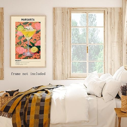 Miniatura 7 de GyXzodonti Carteles de cóctel de Margarita, arte retro para pared, cóctel, bebida, decoración de pared, decoración de carrito de bar, cocina, hogar,