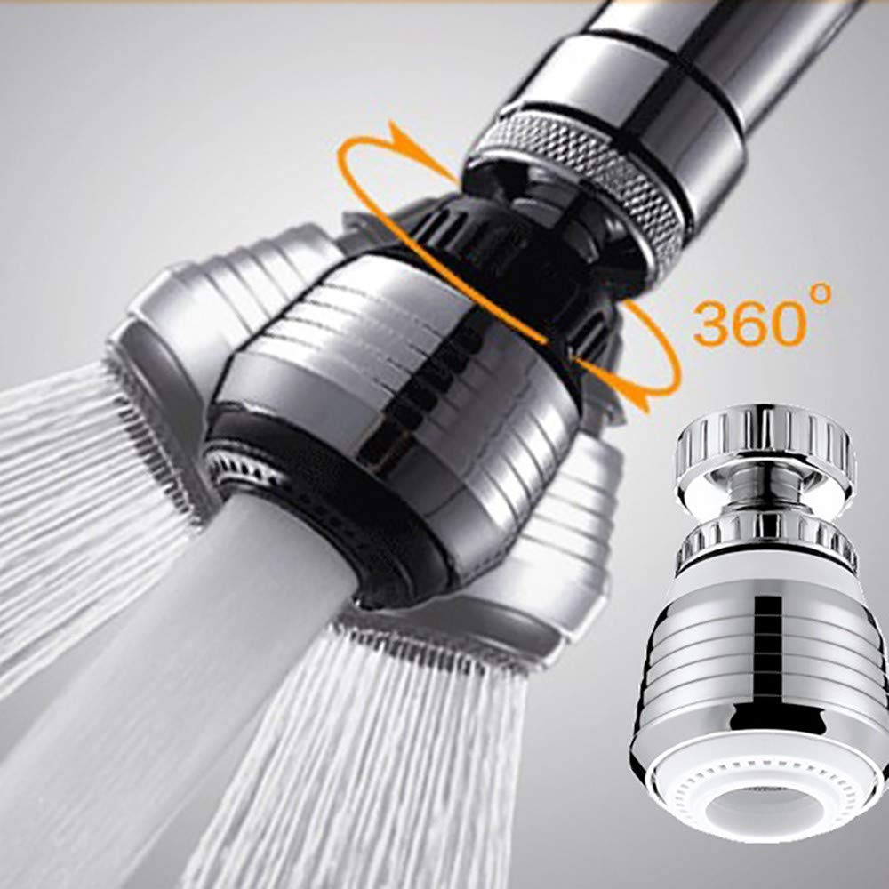 Accesorio de filtro aireador de grifo, burbujeador giratorio de 360° para ahorro de agua para cocina y baño, cabezal de boquilla de pulverización móvil