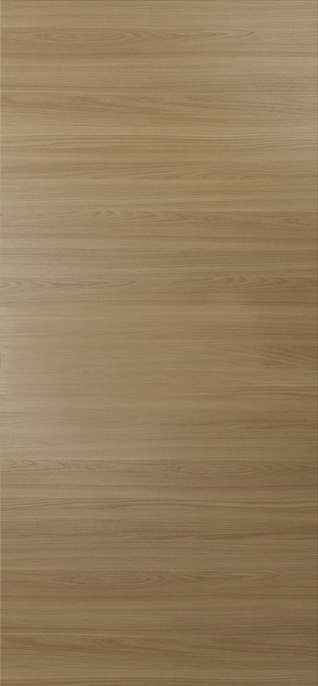 SARTODOORS Panel Eco-Veneer Wood Modern Slab 28 x 80 | Planum 0010 Honey Ash | Use as Barn Pocket Bypass Closet Door | 1 3/5 inches Thickness