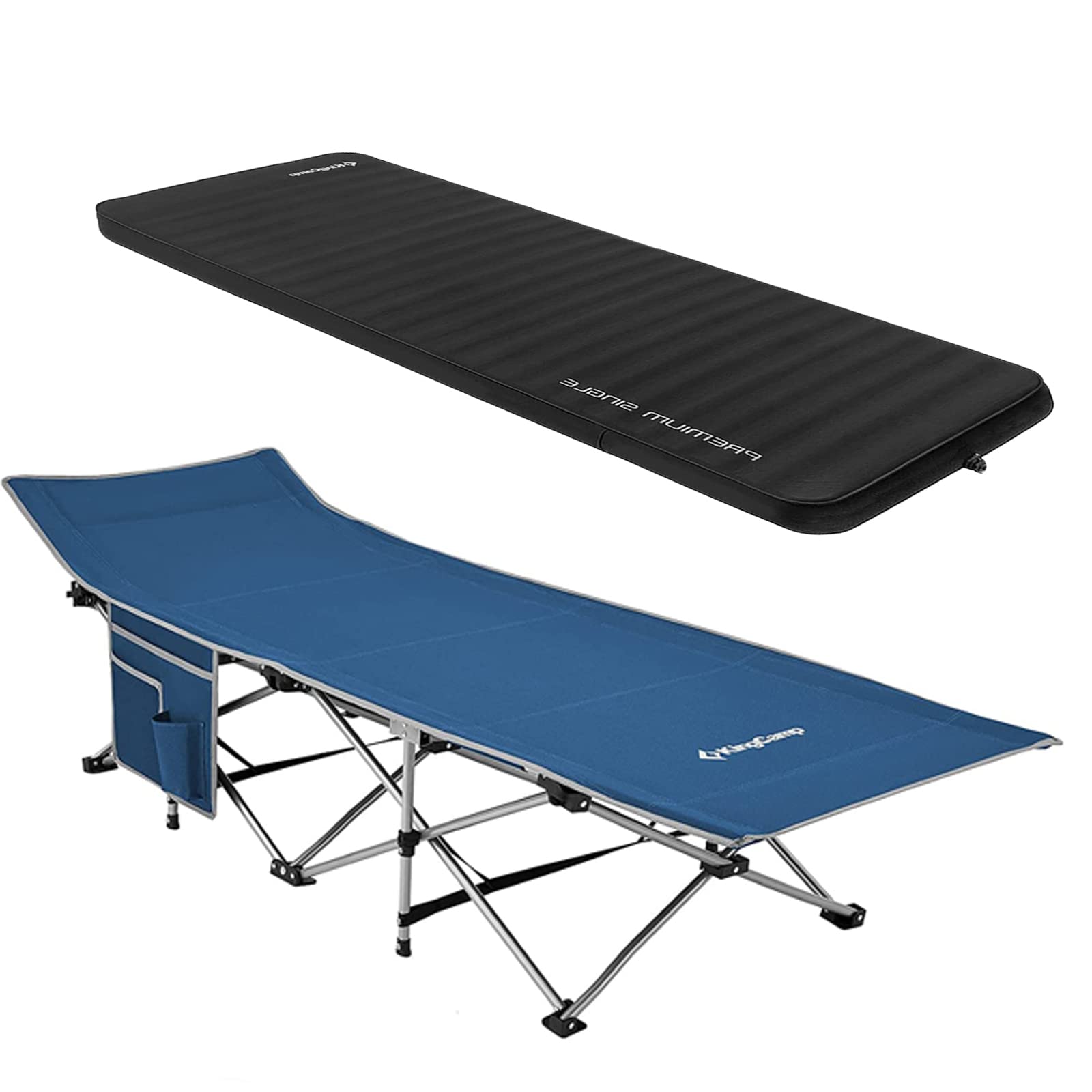 KingCamp Self Inflating Sleeping Pad with Camping Cot Bed, 2 Pack
