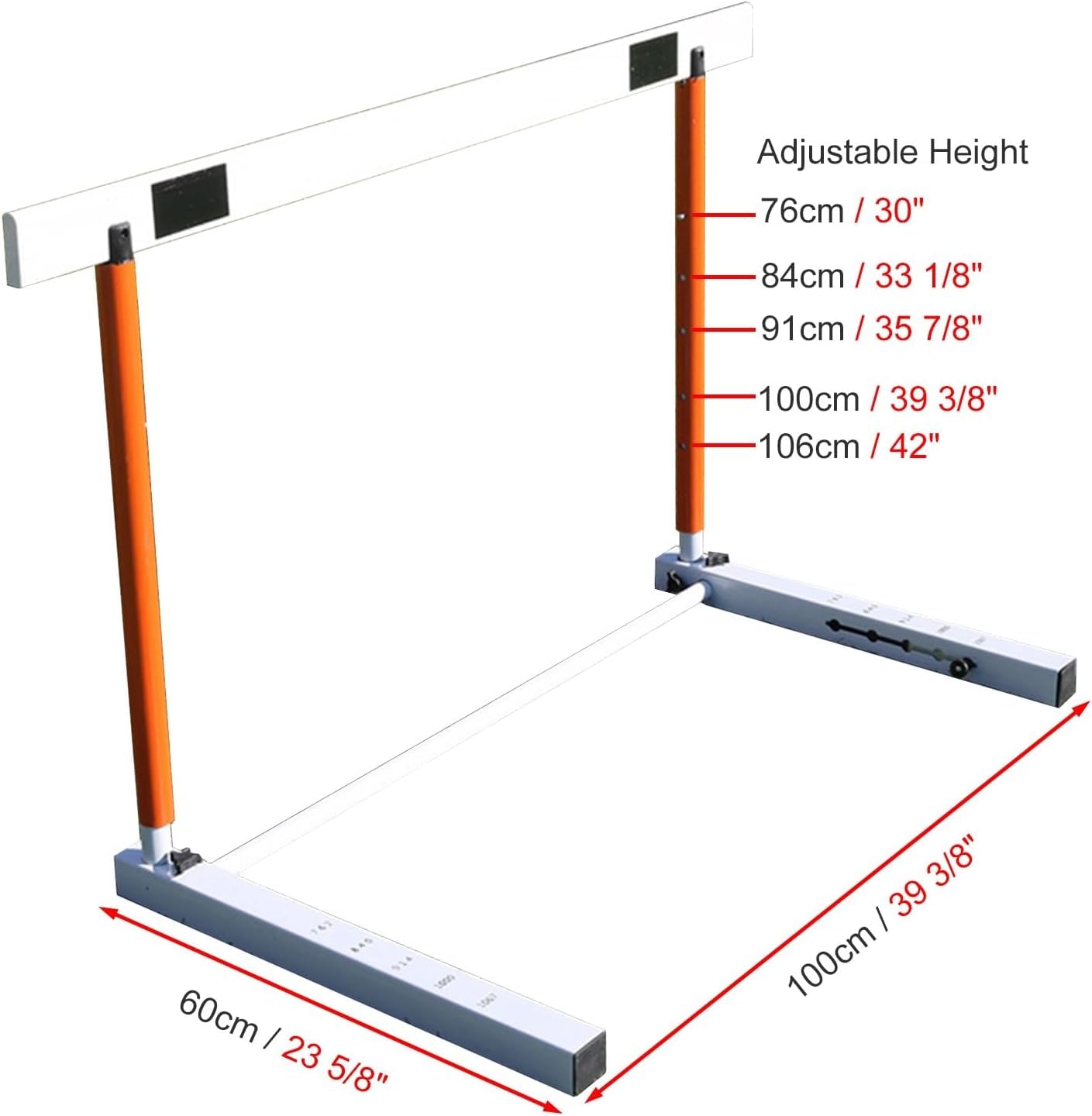 Juego De Vallas Ajustables para Atletismo: 5 Postes De Agilidad De Diferentes Alturas para Entrenamiento De Fútbol, ​​Equipo De Fitness Al Aire Libre para Atletas Y Entrenadores. 1 Pc
