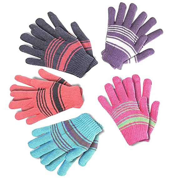 MAGIC Boys & Girls Winter WarmWool Soft Hand Magic Gloves (multicolour,4-8 Years) (pack of 05)