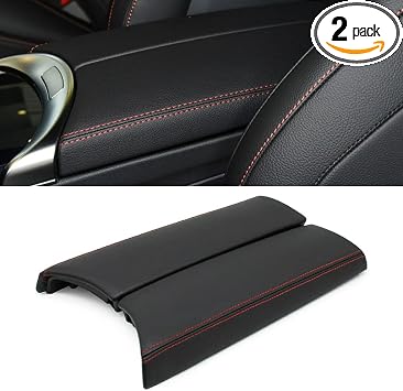Leather Center Console Armrest Cover, Interior Central Armrest Storage Box Protect Cover Accessories Trim Replacement for Mercedes Benz C GLC W205 W253 C200 C300 C350 GLC200 GLC300 Model B