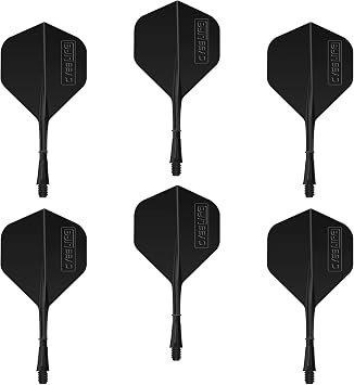 CyeeLife Molded Dart Flights and shafts 6pcs,Integrated 2BA accessory,Multiple colors available CF01