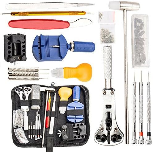 Amazon Co Jp Liuzhuo 時計修理工具セット 時計工具セット 腕時計修理工具セット ベルト調整 電池交換 時計修理ツール メンテナンス専用工具 時計修理工具 収納ケース付き 147点セット 腕時計