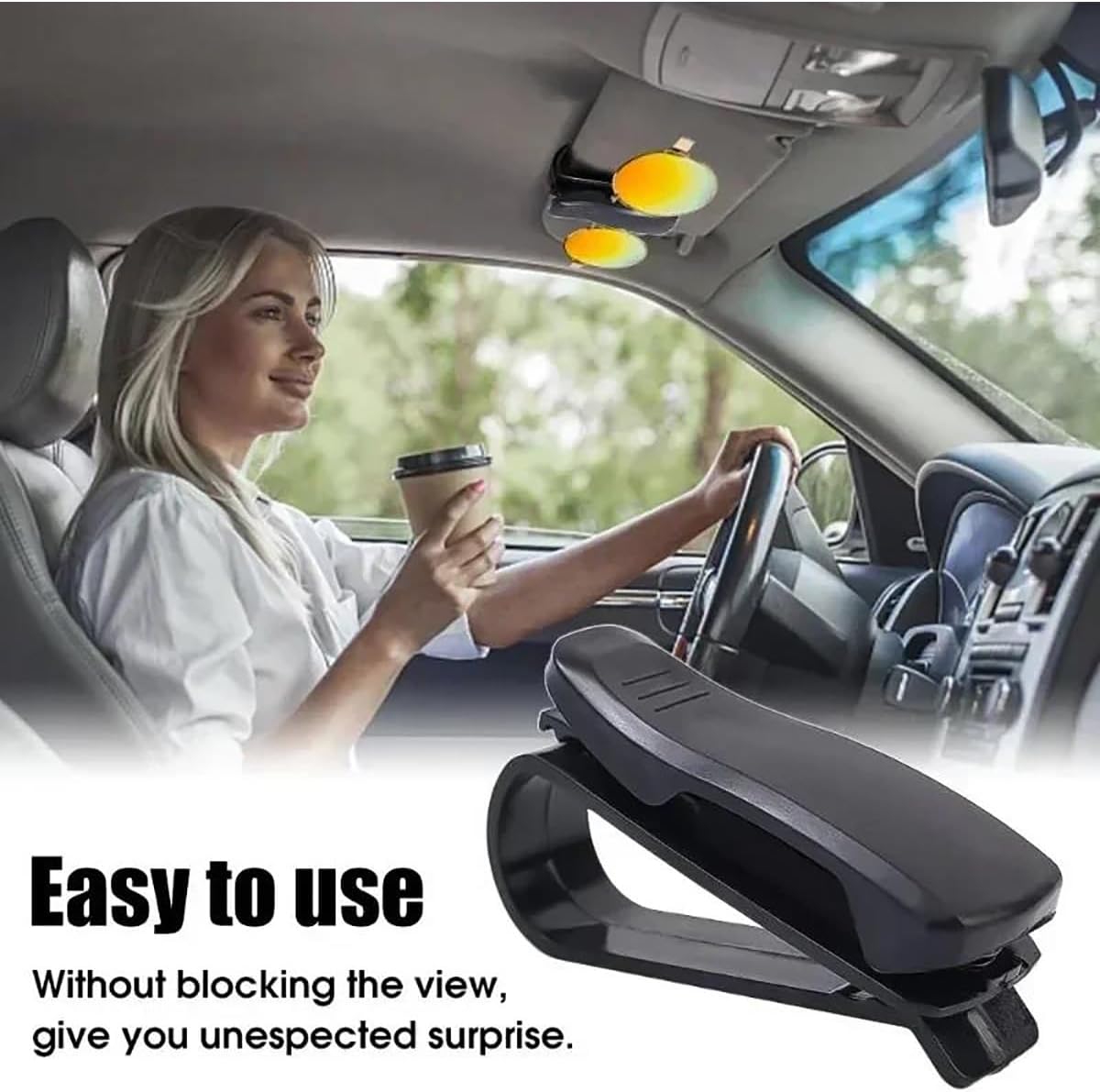 Sunglass Holder Universal Car Auto Sun Visor Glasses Box Sunglasses Clip Card Ticket Holder Fastener Pen Case Eyeglasses Interior Accessories Car Sunglasses Holder