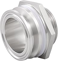 Vista 8 de 2" tri accesorios de compresión del mamparo de la abrazadera, tabique sin soldadura de la caldera casera del acero inoxidable 304