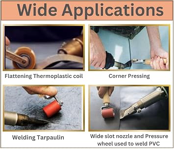 ZY890 Double-End Seam Roller and Tester Combo | Silicone + Brass Detail Penny Roller with Seam Tester Probe | PVC TPO EPDM Roofing Wallpaper Flooring