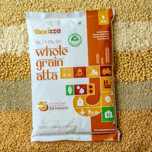 Image of Chakkizza Multi-Grain Atta | Whole Grain Flour | Stone Milled | 100% Natural | High Dietary Fiber For Easy Digestion | Made-to-Order | Chakki Fresh Atta | No Preservatives | No Blending
