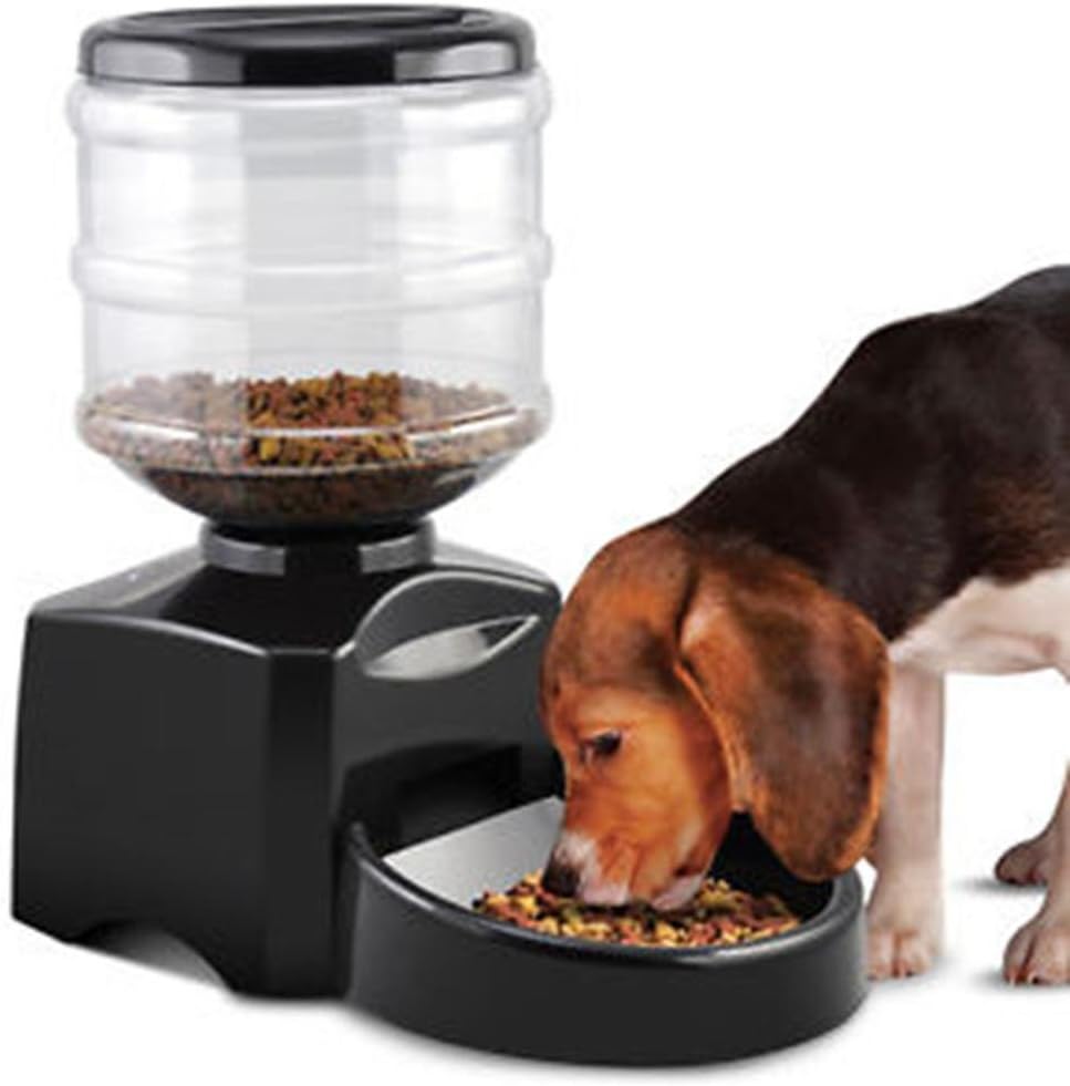 Automatic Pet Feeder Programmable Timer Food Station Dispenser Container for Dog Cat with Electronic Small Large Meal Portion Control Voice Recording