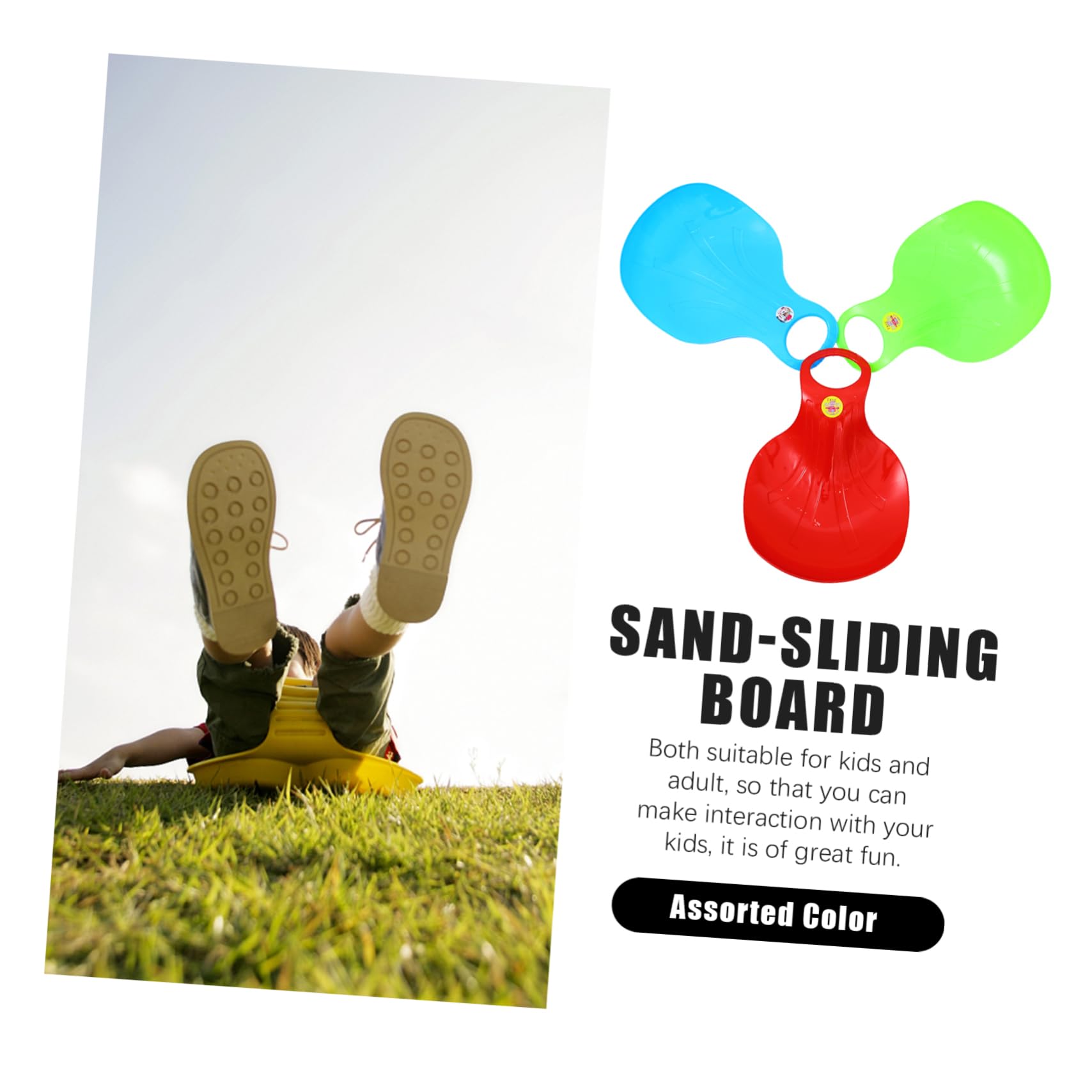 NAMOARLY Grass Sled for Boys and Girls Snowboard Boys and Girls Sled Slider Thick Pad Easy to Clean