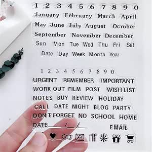 CHGCRAFT Weather Theme Clear Stamps - 6.3x4.3 Inch Silicone Stamp Sheet For Planner & Scrapbooking