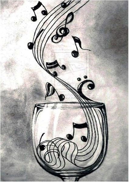 Niumanery Musical Note Diy 5d Full Drill Diamond Painting Embroidery Cross Stitch Kit Rhinestone Home Decor Craft Amazon It Casa E Cucina