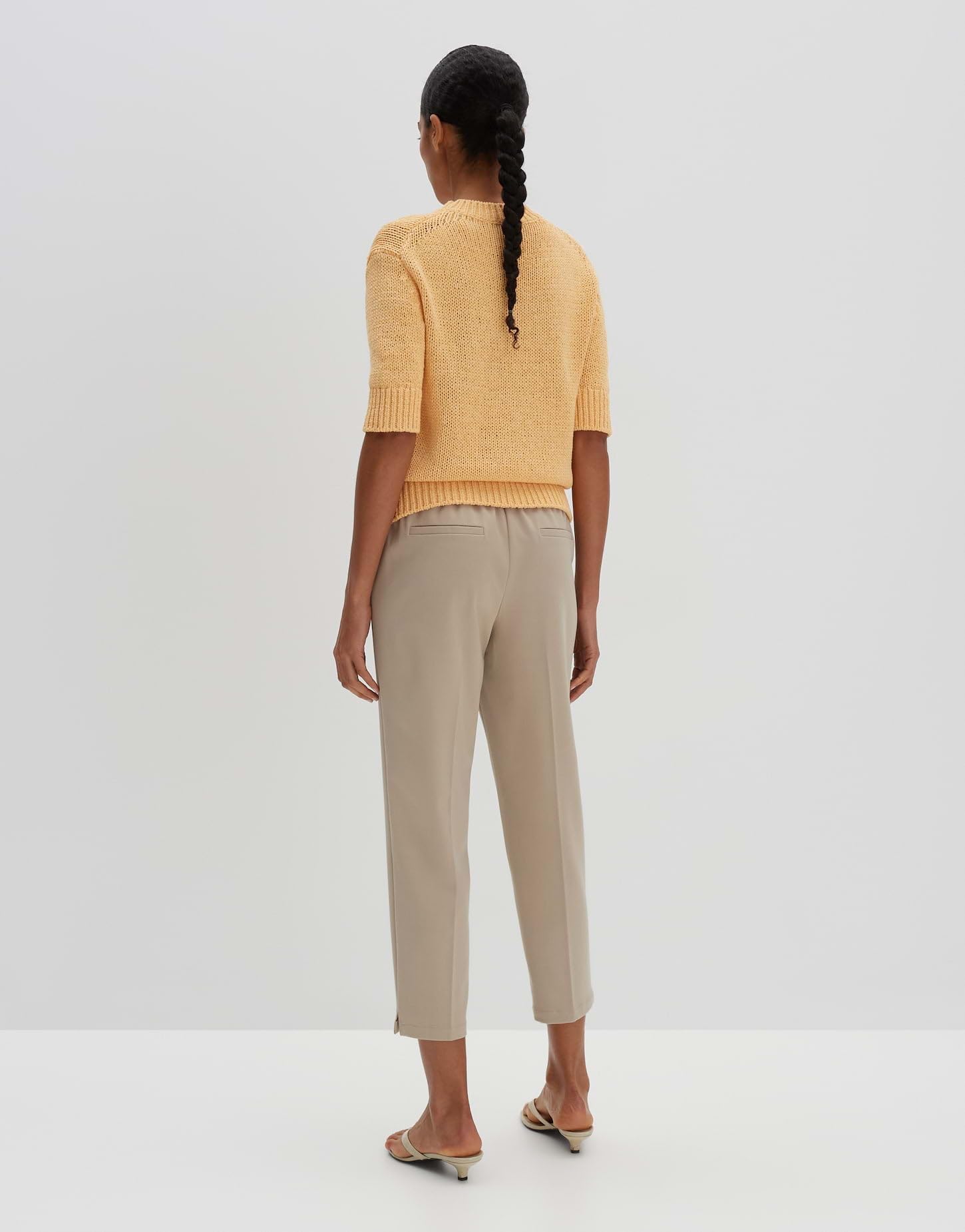 someday Damen Pullover | Kurzarmpullover TAVERY Loose aus weichem Bändchengarn