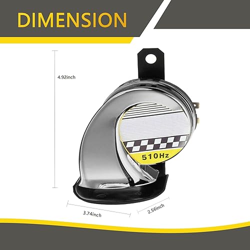 Miniatura 2 de 1 bocina de aire de caracol para automóvil, 12 V impermeable y a prueba de polvo modificada bocina súper fuerte con reemplazo completo y fuerte,