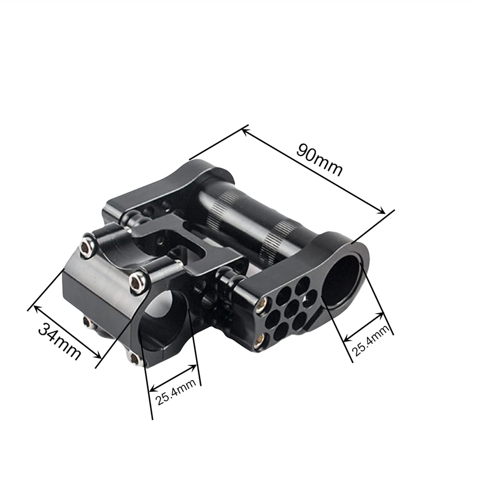 Prolunga Manubrio Bici，Alza Manubrio Bicicletta Pieghevole Bicycle Regolabile Doppio Stelo Riser Alloy in Alluminio Ultraleggero BMX Accessori Bike Manubrio Stelo Extender
