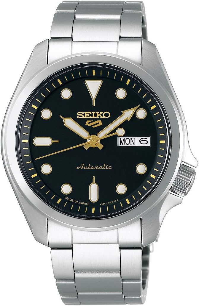 Seiko 5 Sports SRPE57 Automatic Mechanical Wristwatch, Limited Distribution Model, Men's, Made in Japan, Black, Black, Bracelet Type